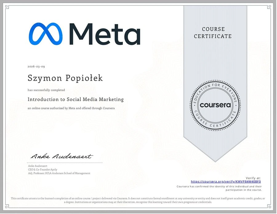 Meta Certificate